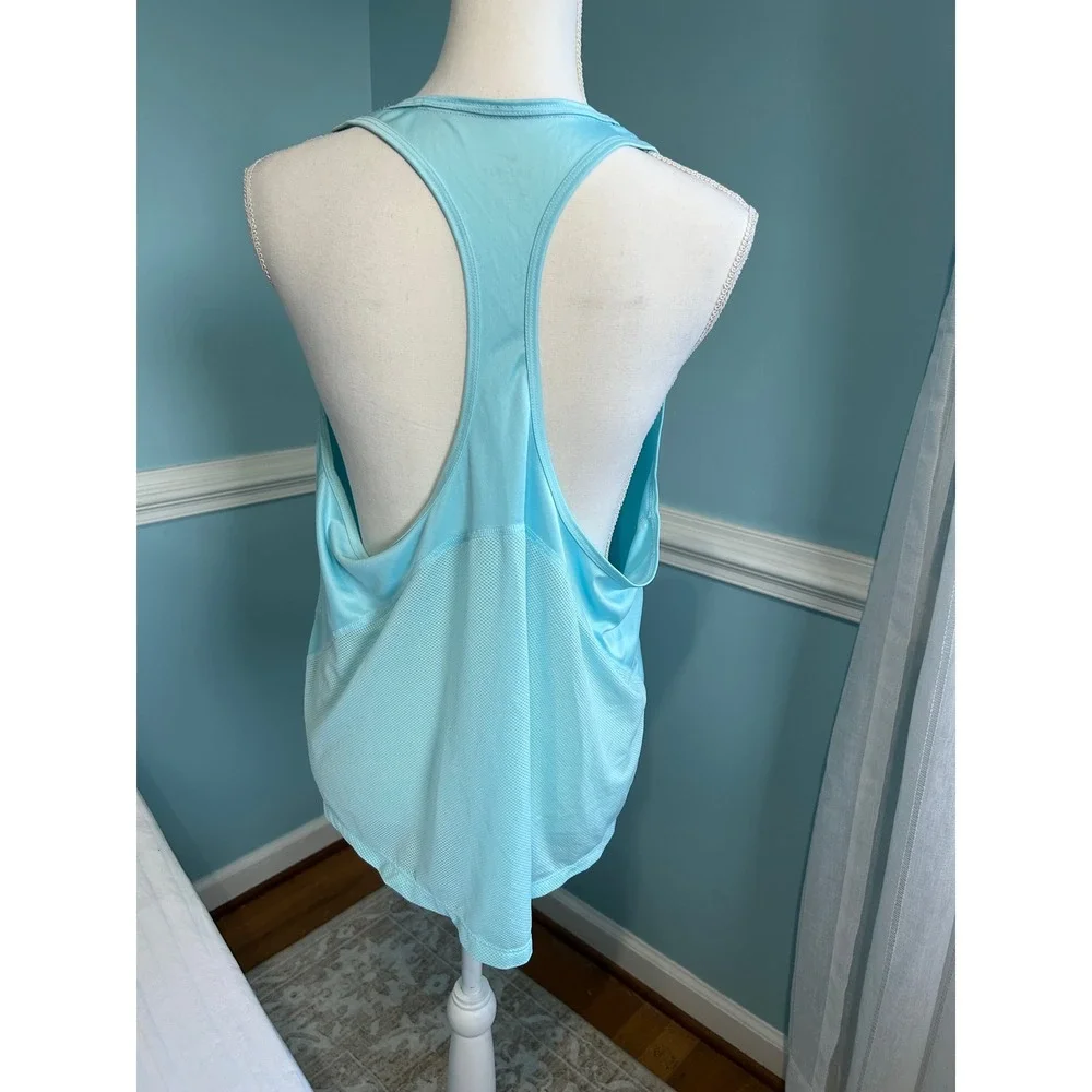 Nike Running Dri-FIT Tank Top Womens XXL Blue Racerback Mesh Back Activewear